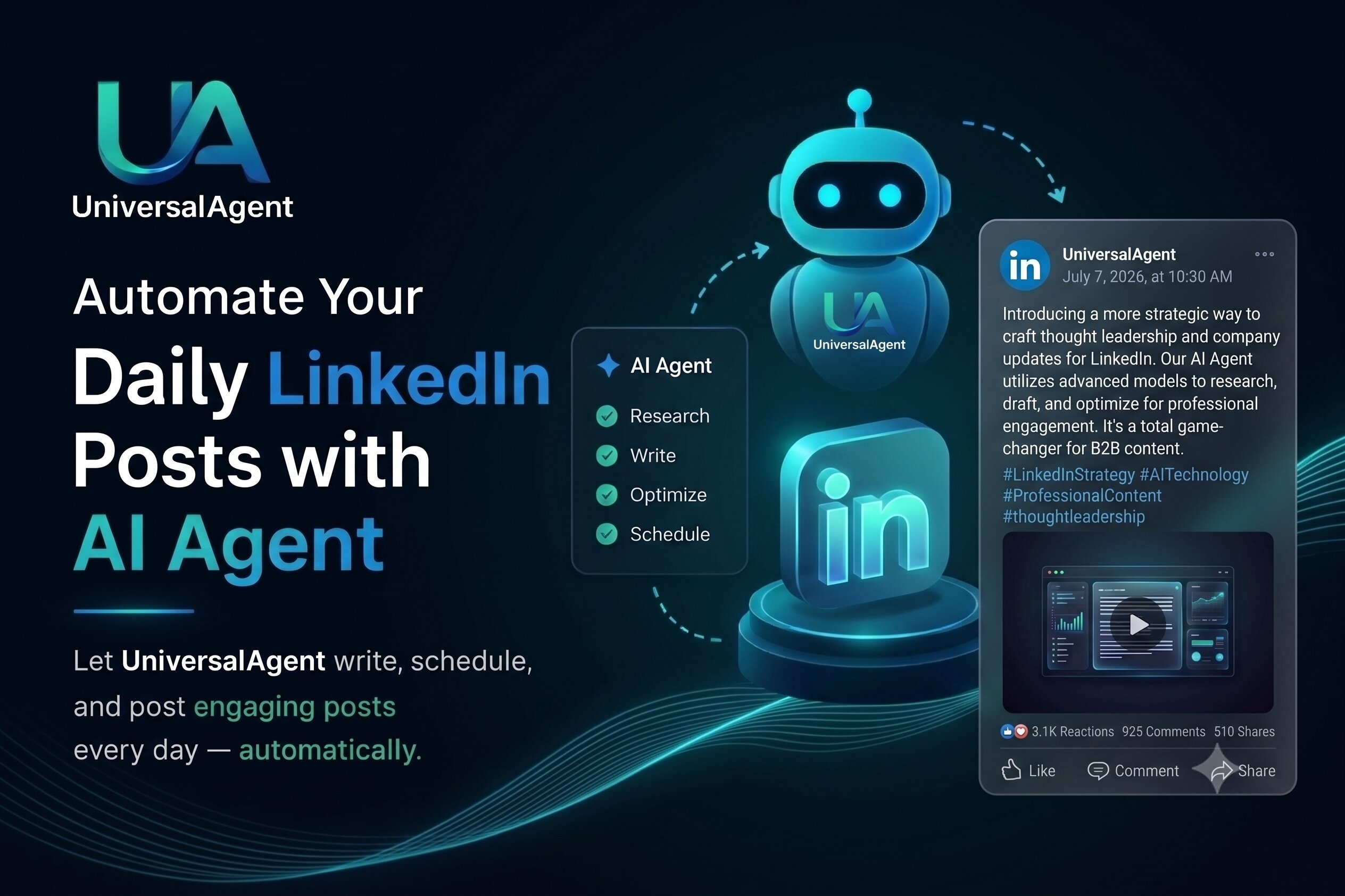UniversalAgent - Daily Linkedin Post image 1
